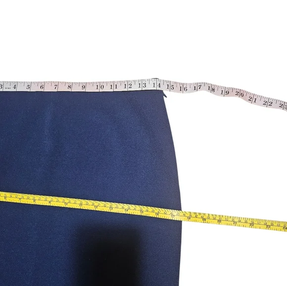 Vintage Ralph Lauren Collection Purple Label Navy Blue Pencil Skirt Medium - Picture 5 of 8